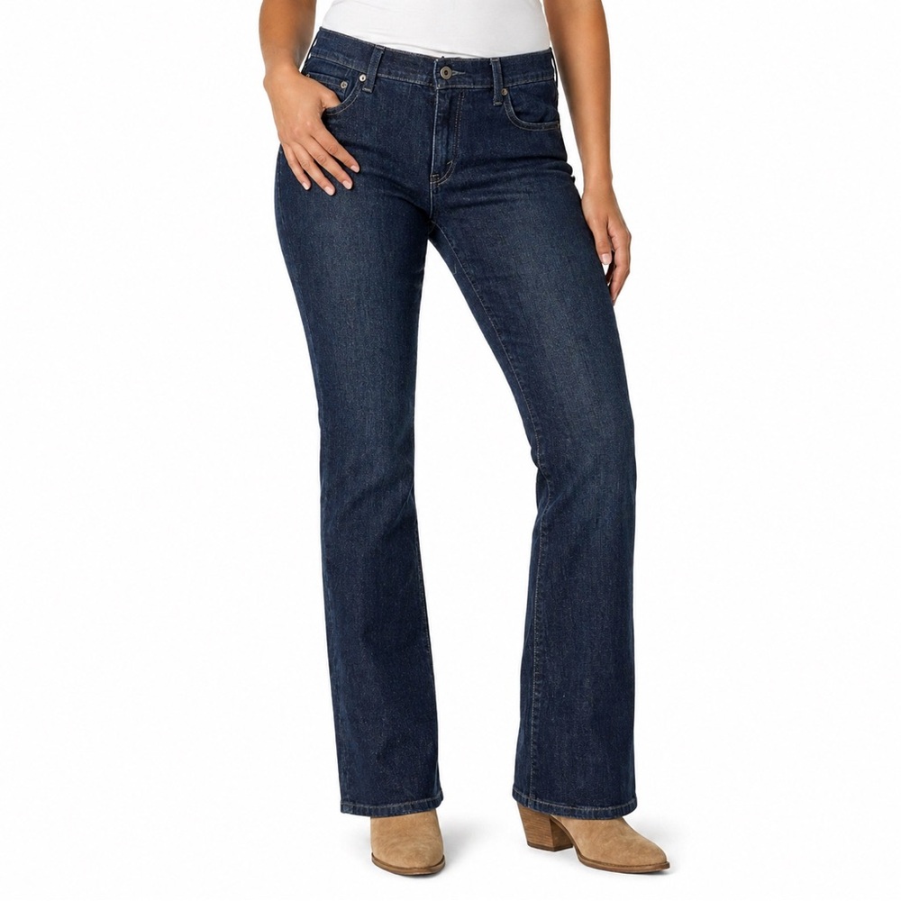 Levi’s 515 Bootcut Jeans Women 14 Short Dark Wash Studded Pockets NWT